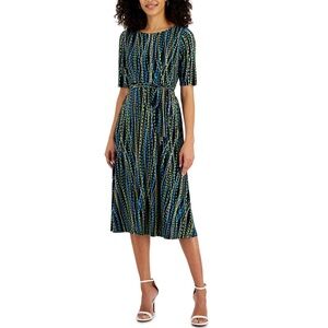 Kasper
Women's Printed Fit & Flare Tie-Waist Dress